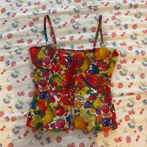 Fruit Sticker Corset NWOT